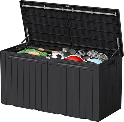 110 Gallon Deck Box Outdoor Indoor Waterproof Storage Box by Acurax