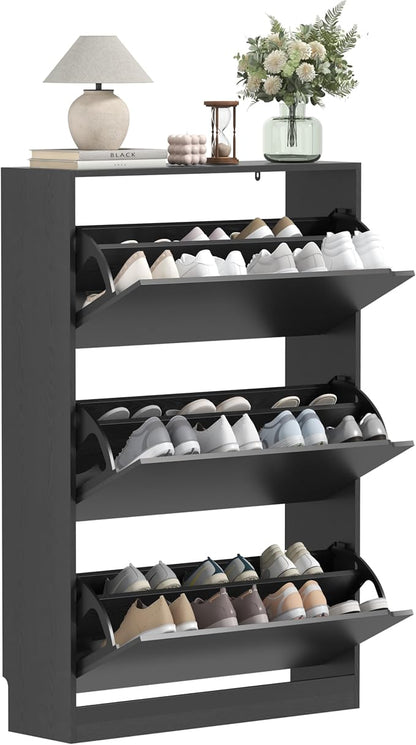 Wodeer Narrow Shoe Cabinet for Entryway, Slim Shoe Storage Cabinet - Image 9