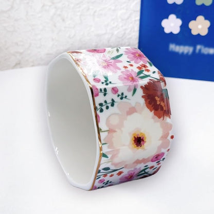Ceramic Paper Clip Holder Gold Line Paper Clip Dispenser Organizer - Image 8