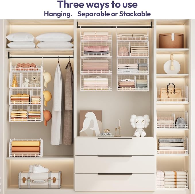 SWTYMIKI Hanging Closet Organizer Storage - Image 4