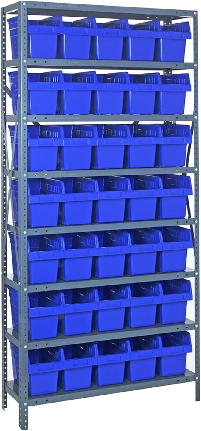 Quantum Storage Systems 1275-SB802BL Solid Heavy Duty 8 Shelves 35 STORE-MAX by QuantumStorageSystems
