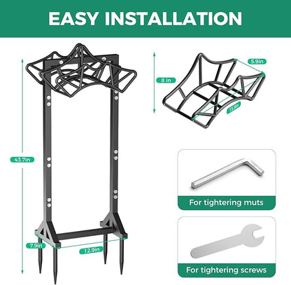 Garden Hose Holder Holds 2 * 160Ft Hoses, Heavy-Duty Freestanding Hose Holder - Image 8