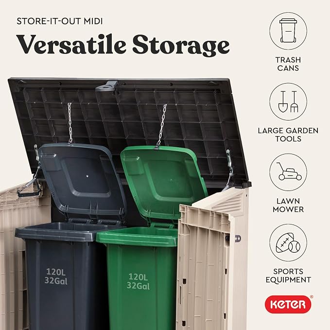 Keter Store-It-Out MIDI Outdoor Resin Storage Shed – Weather-Resistant - Image 7