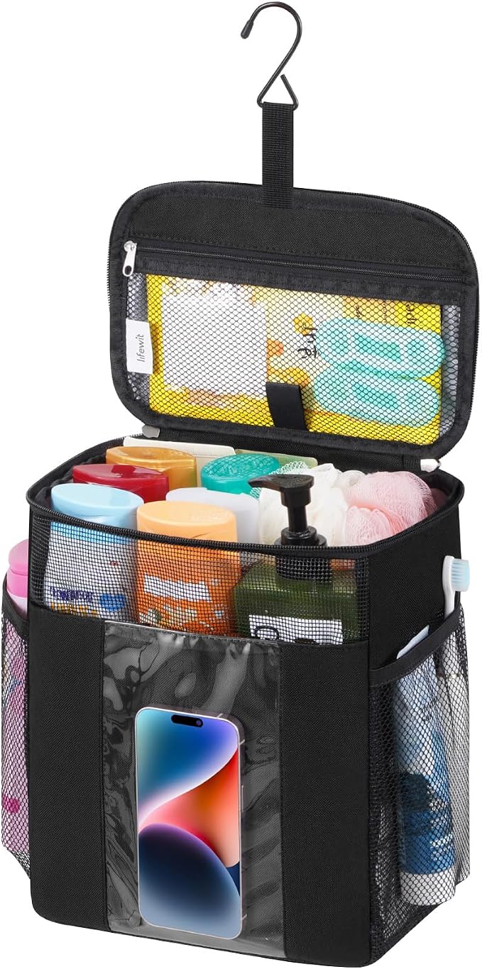 Lifewit Mesh Shower Caddy Bag Portable, Quick Dry Hanging Bathroom Organizer by Lifewit