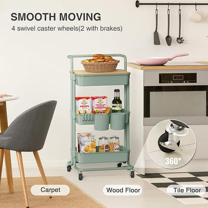 DTK 3 Tier Rolling Utility Cart - Image 5