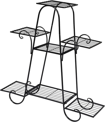 Giantex 7 Tiers Metal Plant Stand Flower Pots Holder, Plant Display Rack - Image 8