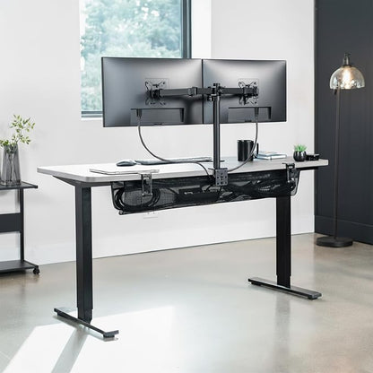 VIVO No Drill Clamp-on 44 inch Mesh Net Under Desk Cable Management Wire - Image 2