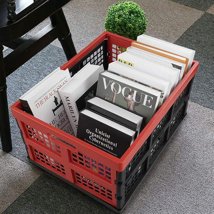 Obstnny 34 Quart Collapsible Storage Bins, Stackable Milk Crate, 3 Packs - Image 3