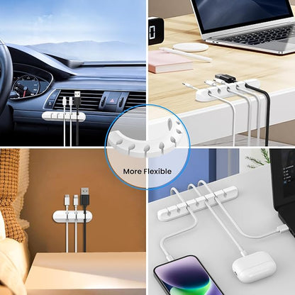AhaStyle Cable Clips, 3 Pack Cord Holders Cable Organizer Self Adhesive Cord - Image 6
