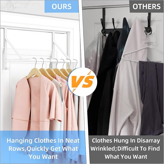 Over The Door Hanger for Clothes, Stainless Door Hangers for Clothing, Over The - Image 5