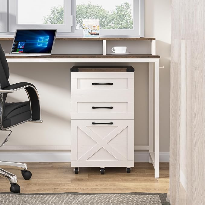 Halitaa Farmhouse 3 Drawer Small File Cabinet - Image 2