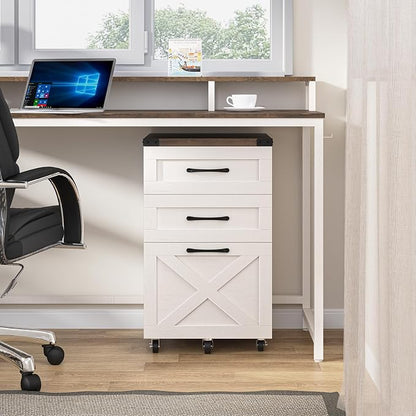 Halitaa Farmhouse 3 Drawer Small File Cabinet - Image 2