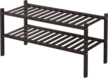 ROMGUAR CRAFT 2 Tier Bamboo Shoe Rack - Image 8