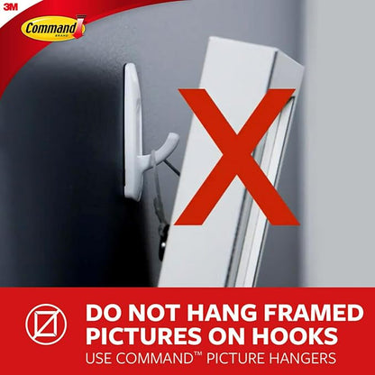 Command Medium Brushed Nickel Wall Hook, 2 Coat Hooks and 4 Strips, Damage-Free - Image 6