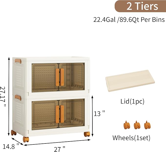 Plastic Stackable Storage Bins - Image 2