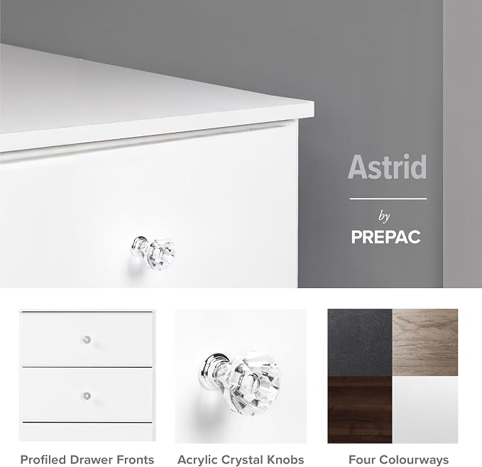 Prepac Astrid Simplistic 6-Drawer Tall Dresser - Image 6