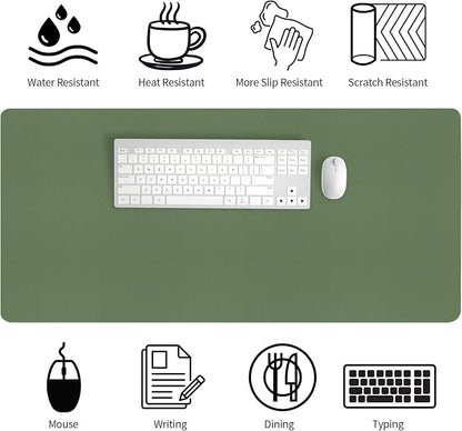 Bloss Olive Green Desk Mat 35.4" x 15.7", Desk Matt - Image 5