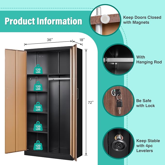 Wide & Deep Metal Storage Cabinet - Image 3