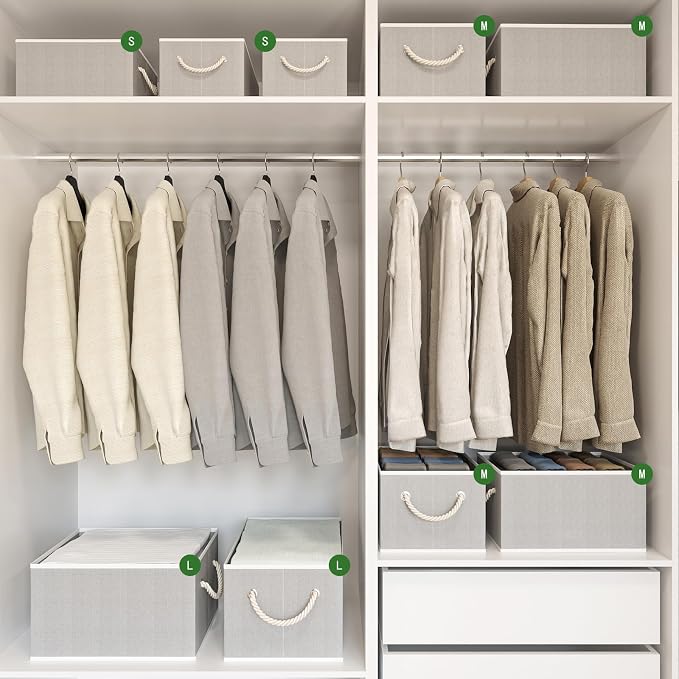 Closet Storage Bins, Linen Closet Organizers and Storage Basket - Image 5