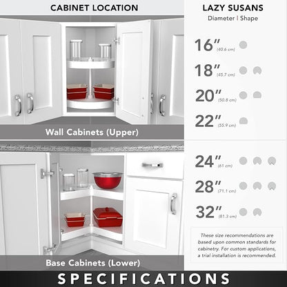 Rev-A-Shelf 2 Tier Pie-Cut Lazy Susan - Image 4