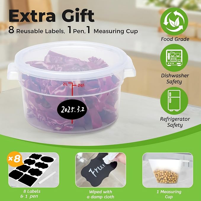 4 Pack Round Food Storage Containers - Image 5