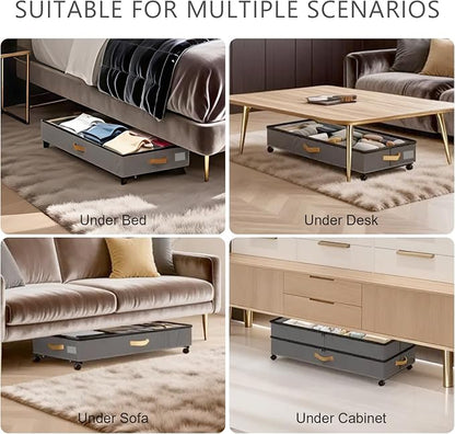 Under Bed Storage with Wheels 2-Pack, 75L XXL Under the Bed Storage Containers - Image 7