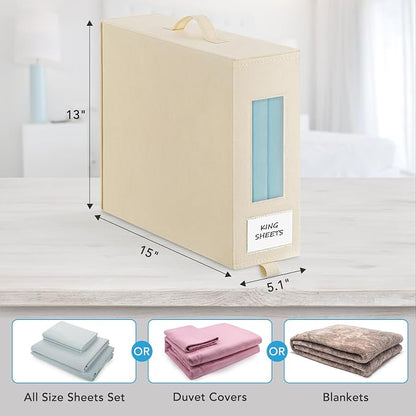 3 Pcs Bed Sheet Organizers and Storage, Large Size Sheet Set Organizers Duvet - Image 4