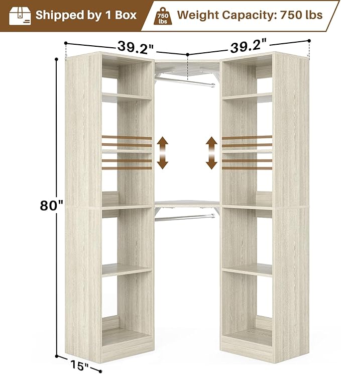 Besiost Corner Closet System - Image 7