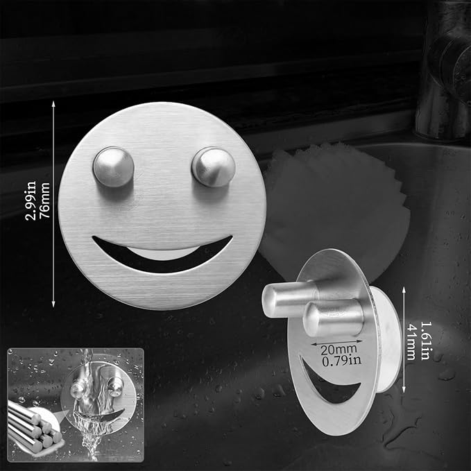 Sponge Holder For Kitchen Sink, Strong Suction Cup Mount, Stainless Steel - Image 5