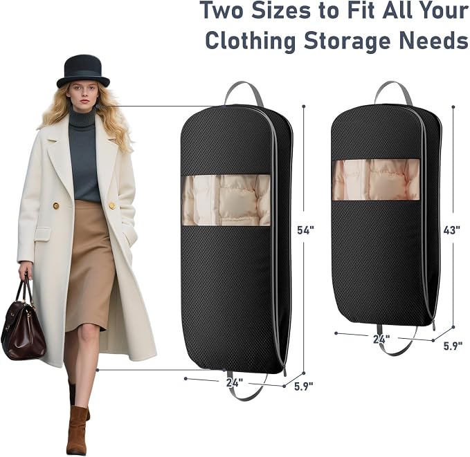 DIMJ 2 Pack 43" Space Saving Garment Bags - Image 3