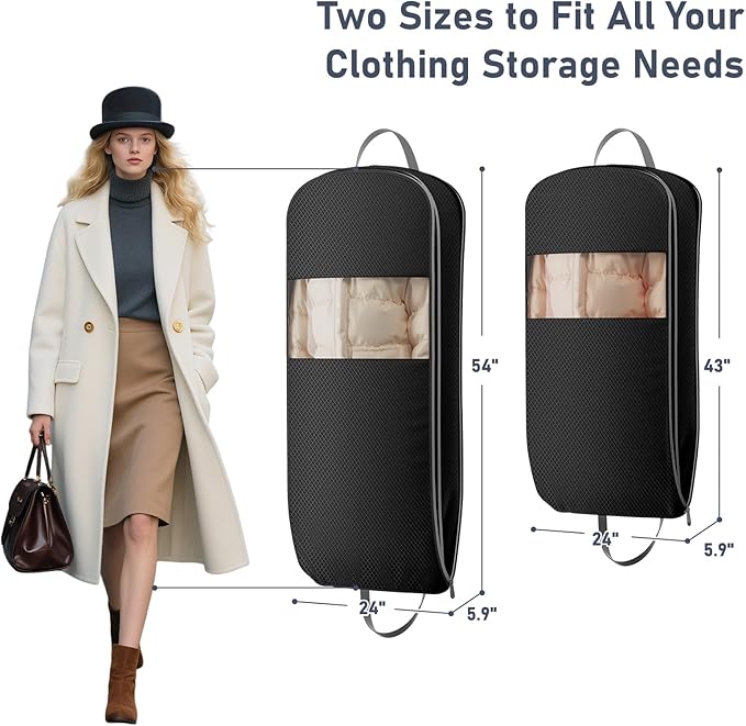 DIMJ 4 Pack 43" Space Saving Garment Bags - Image 3