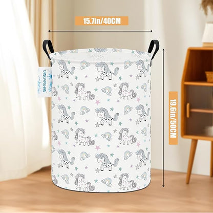 LANGYASHAN Laundry Basket Canvas Fabric Collapsible Organizer Basket - Image 2