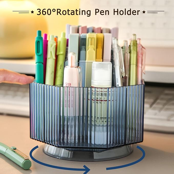 LINFIDITE 360°Rotating Makeup Organizer Holder Cosmetic Display Case Clear - Image 2
