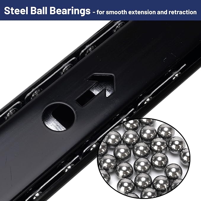 14" Keyboard Slide Heavy Duty Ball Bearing Slides Computer Tray Under Desk - Image 4