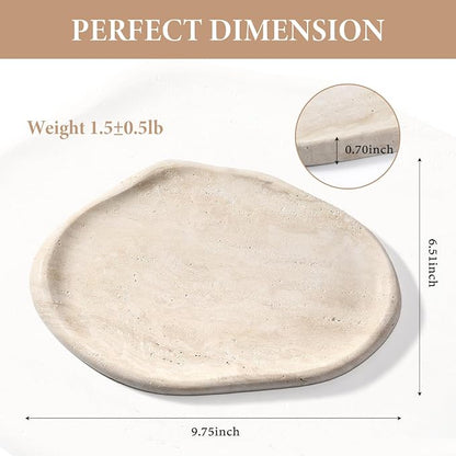 Koville Luxurious Natural Marble Vanity Tray, Cloud Shape Serving Stone Key Tray - Image 3