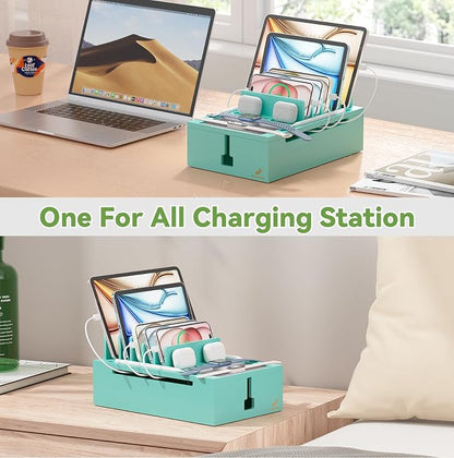 Pezin & Hulin Bamboo Charging Station, Electronic Devices Organizer - Image 8