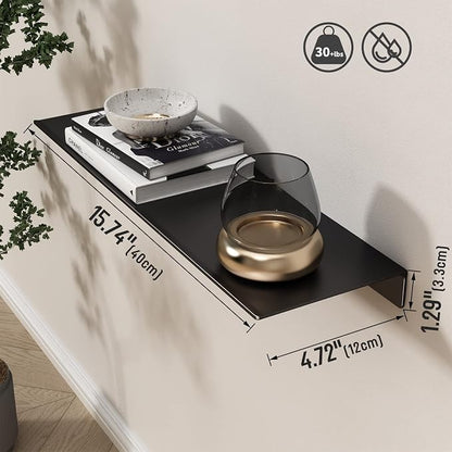 Danpoo 16 inch Floating Shelf for Wall Organizer & Storage, Mini Display Shelf - Image 3