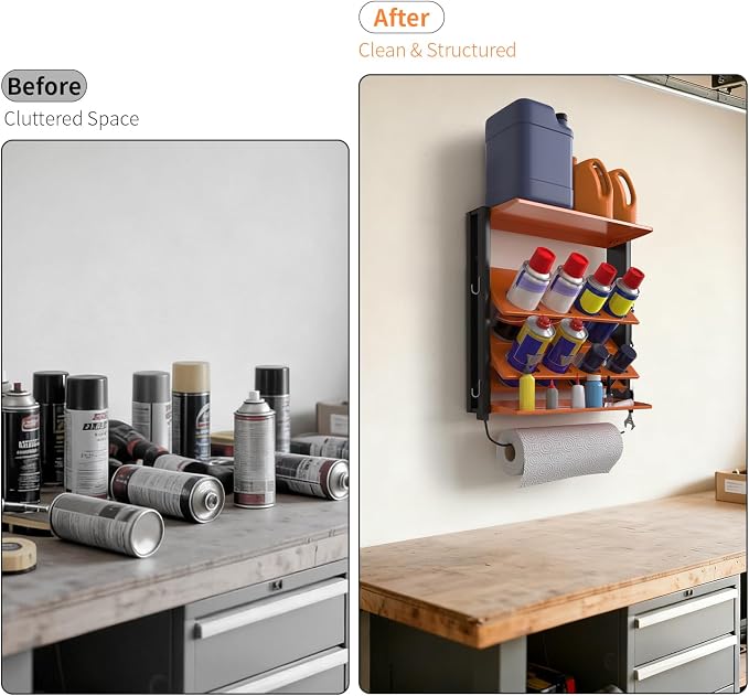 Spray Bottle Holder Wall-Mounted, Aerosol Spray Can Holder, Heavy Duty Paint - Image 7