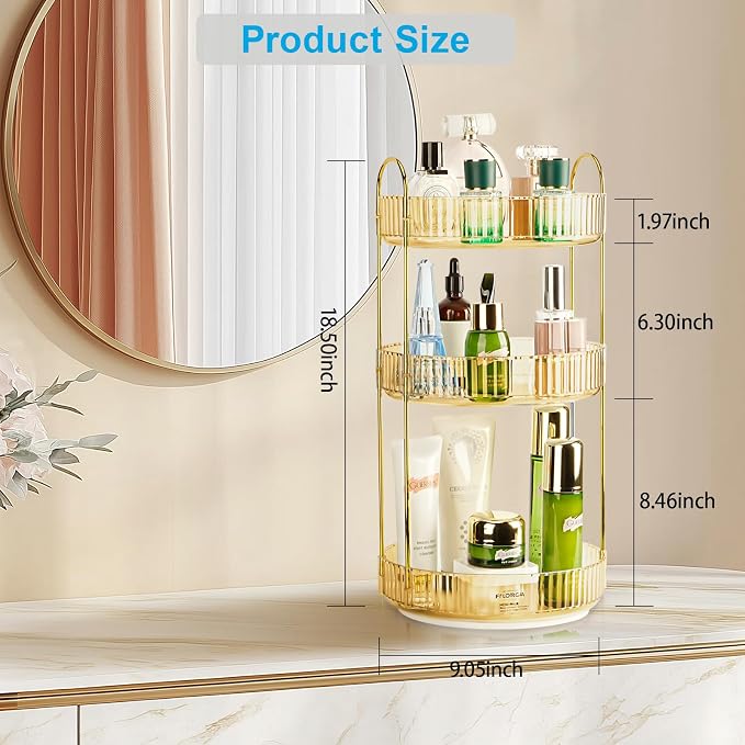 360 Rotating Makeup Organizer - Image 3