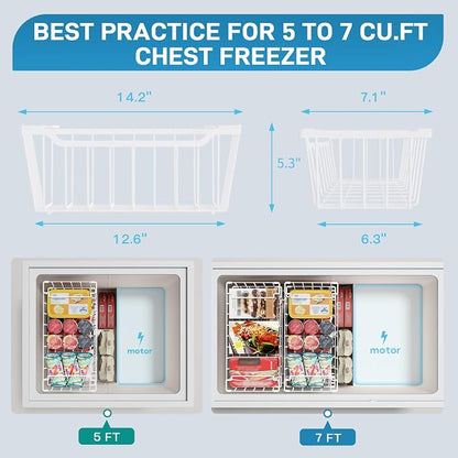 SUNALLY Freezer Organizer Bins, 4 Pack Chest Freezer Organizer Stackable - Image 2