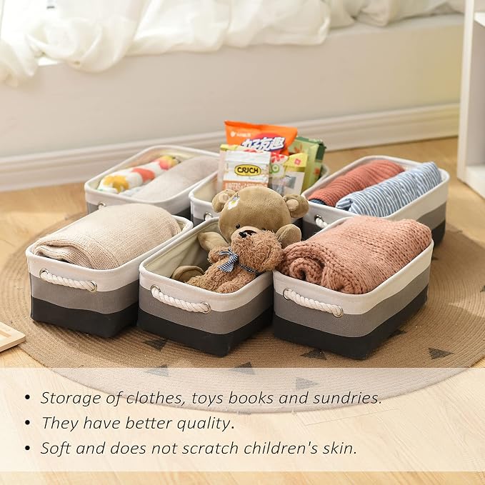 TcaFmac Small Fabric Storage Baskets - Image 2