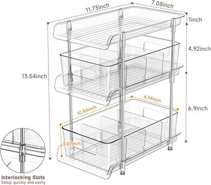 3 Tier Clear Bathroom Organizer - Image 3