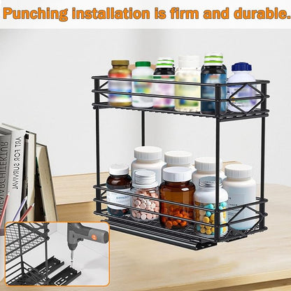 Pull Out Medicine Organizer, Slide Out Storage Drawers, Spice Rack Organizer - Image 5