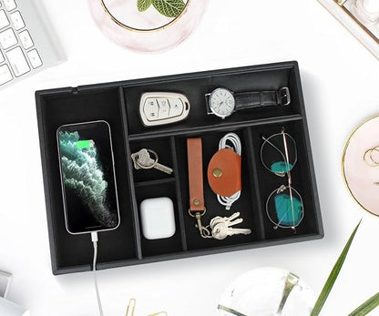 HofferRuffer Faux Leather Valet Tray - Image 6
