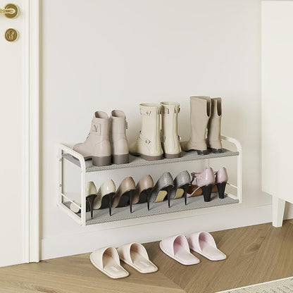 Wall Mounted Shoe Rack, Carbon Steel Shoe Organizer by NANAGIFTREE