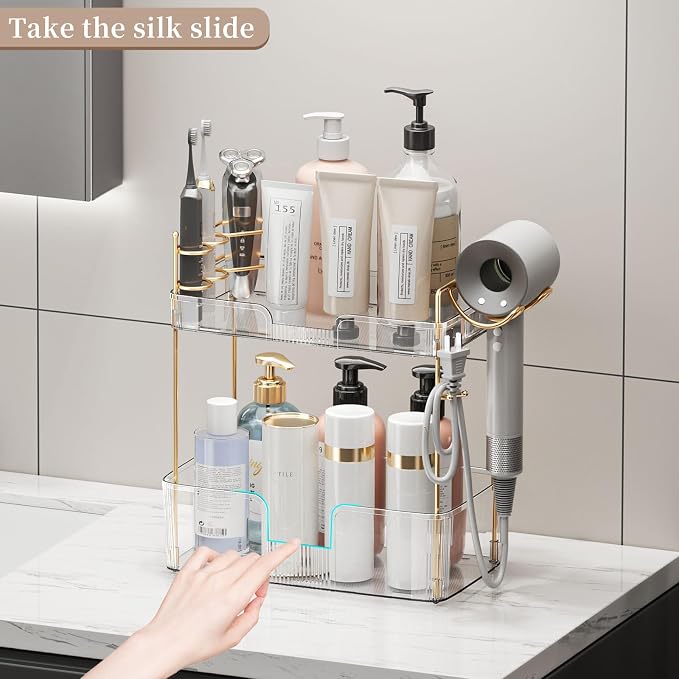 Bathroom Counter Organizer, Large Makeup Organizer Countertop, Shelf Storage - Image 5