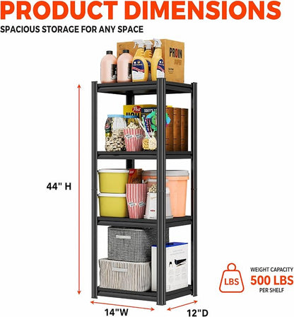 Garage Shelving 4 Tier Heavy Duty Metal Storage Rack Adjustable Shelf | 2000 - Image 2