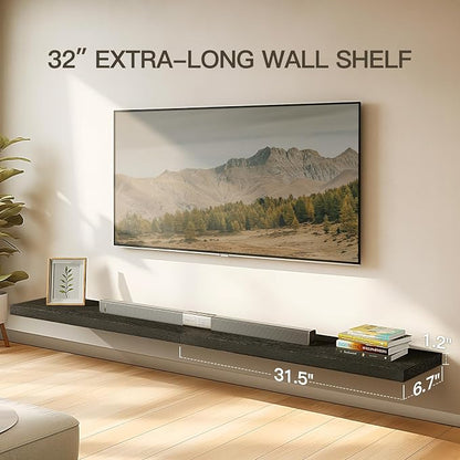AMADA HOMEFURNISHING Floating Shelves Wall Mounted, 32 x 7 Inch Wall Shelves - Image 4