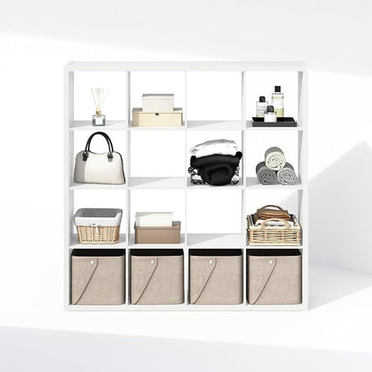 Furinno Cubic Extra Thick 16-Cube Closet Organizers and Storage, Open Shelf - Image 6