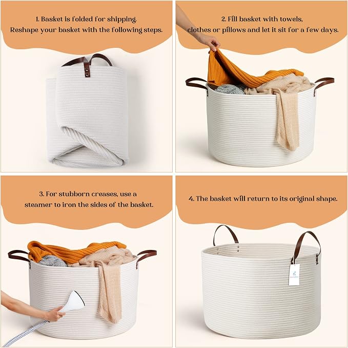 Luxury Little Extra Large Nursery Storage Basket, Laundry Basket - Image 9